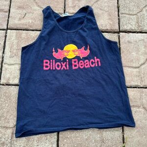 Biloxi Beach Tank Top Surfer Shirt Red Bull Sharks